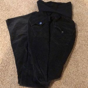 XL Black Corduroy Maternity Pants by Motherhood